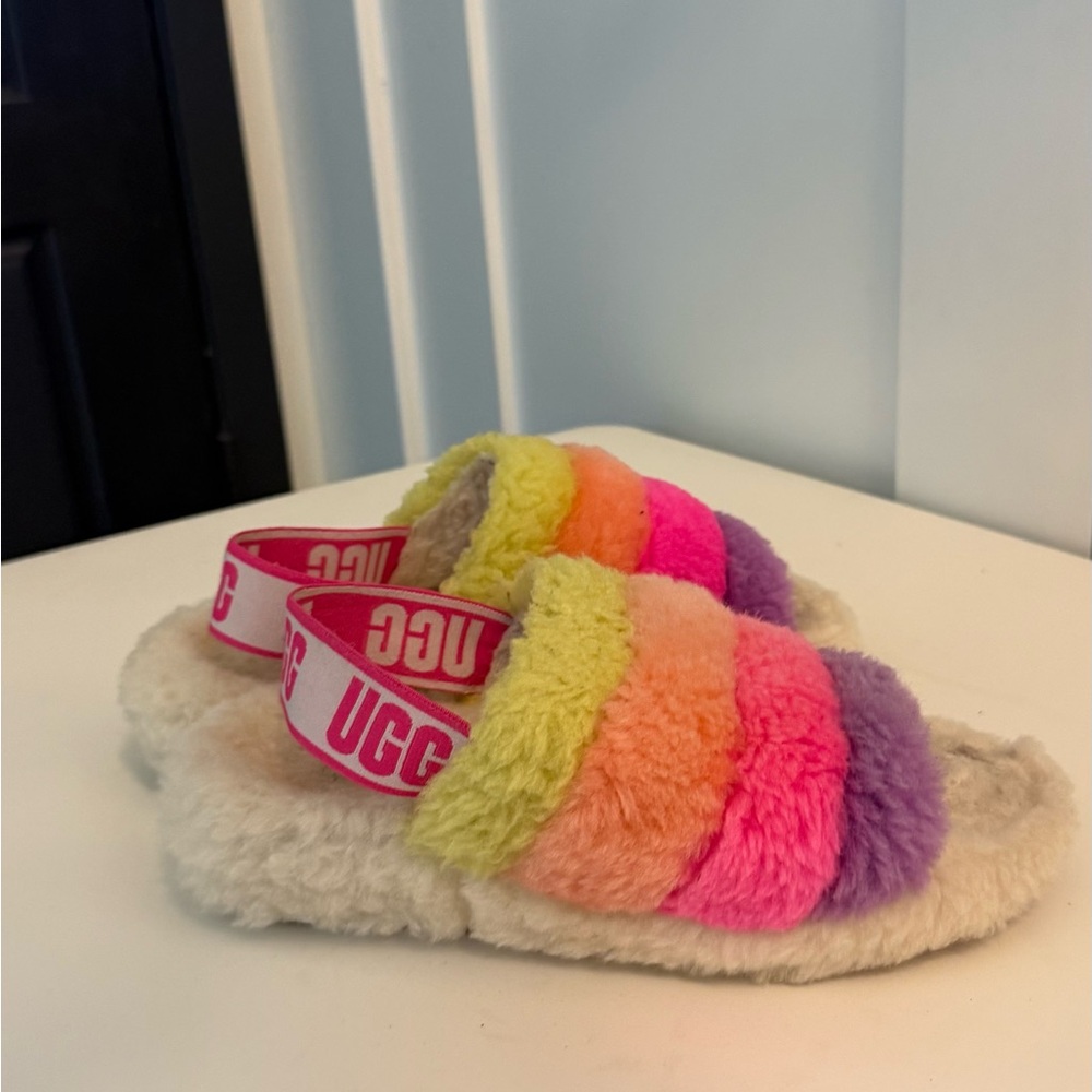 UGG Colorful Fluffy Slippers